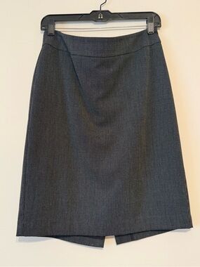 ANN TAYLOR FACTORY Black Micro-Check Pencil Skirt